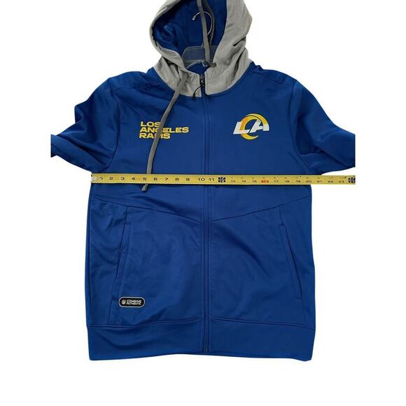 Los Angeles Rams NFL Fanatics Royal Team Block Full-Zip Hoodie Men's Size Medium - Picture 4 of 11